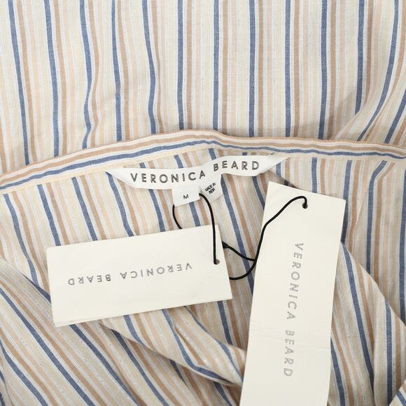 Veronica Beard Windansea Midi Dress Striped Printed Tiered Resort M New 282093 - Picture 10 of 10